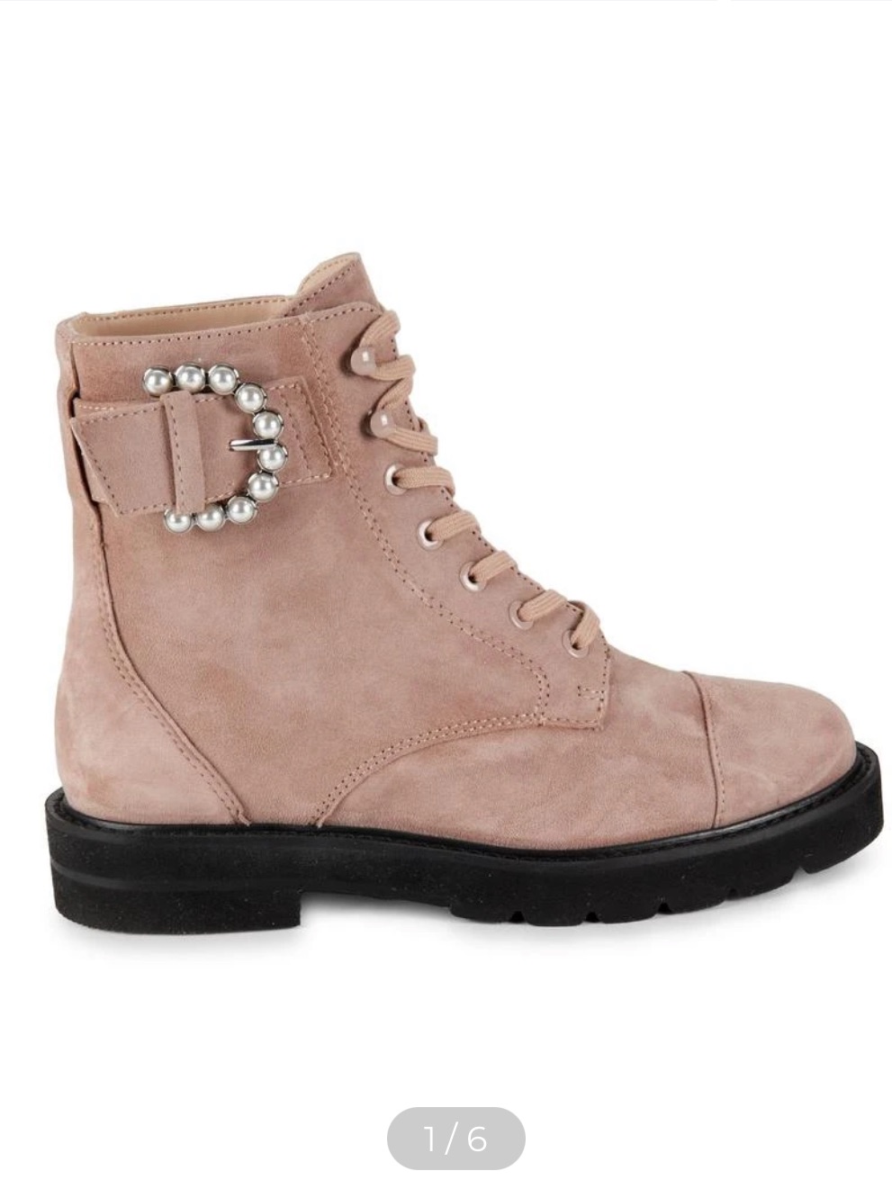 Stuart Weitzman Women’s Piper Lift Embellished Buckle Suede Boots